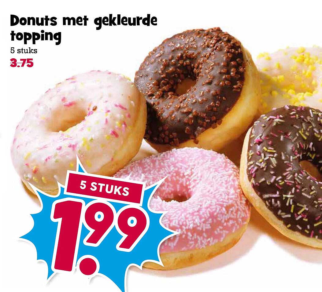 Donuts met gekleurde topping