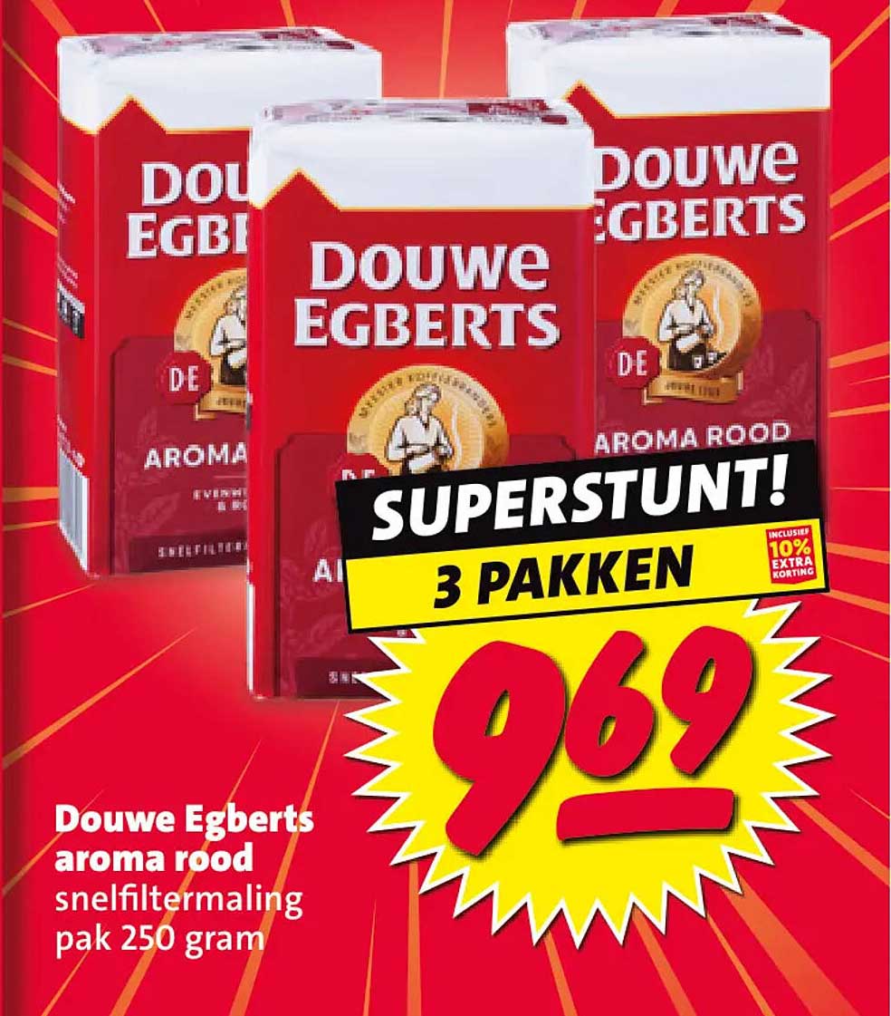 Douwe Egberts aroma rood snelfiltermaling pak 250 gram