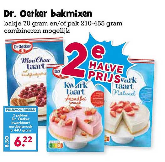 Dr. Oetker bakmixen 2e halve prijs