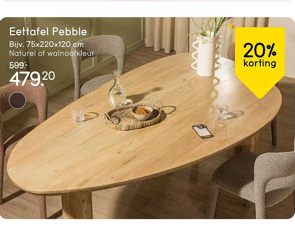 Eettafel Pebble