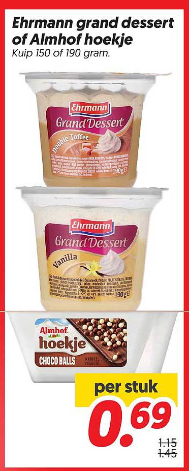 Ehrmann grand dessert of Almhof hoekje