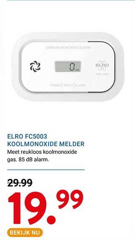 ELRO FC5003 KOOLMONOXIDE MELDER