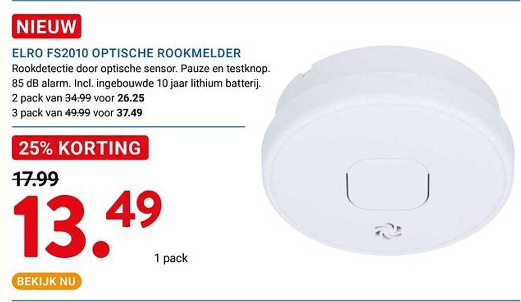 ELRO FS2010 OPTISCHE ROOKMELDER