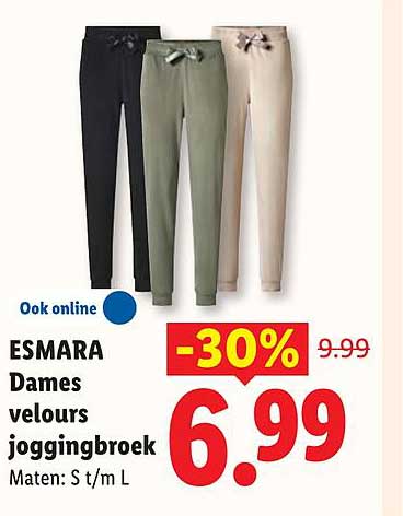 ESMARA Dames velours joggingbroek -30%