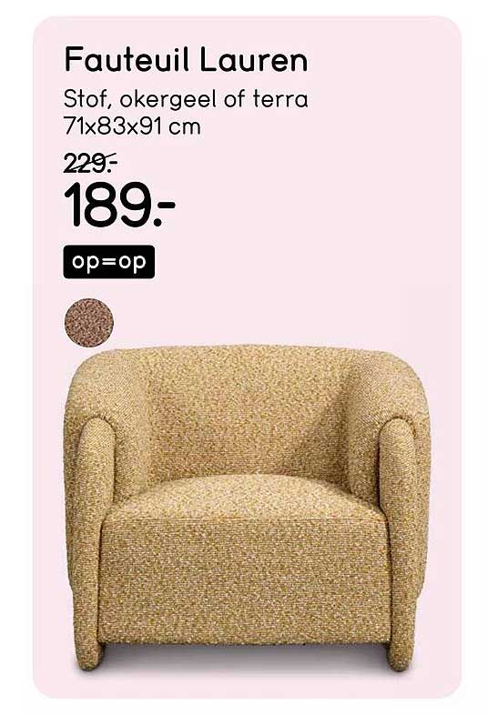 Fauteuil Lauren op=op