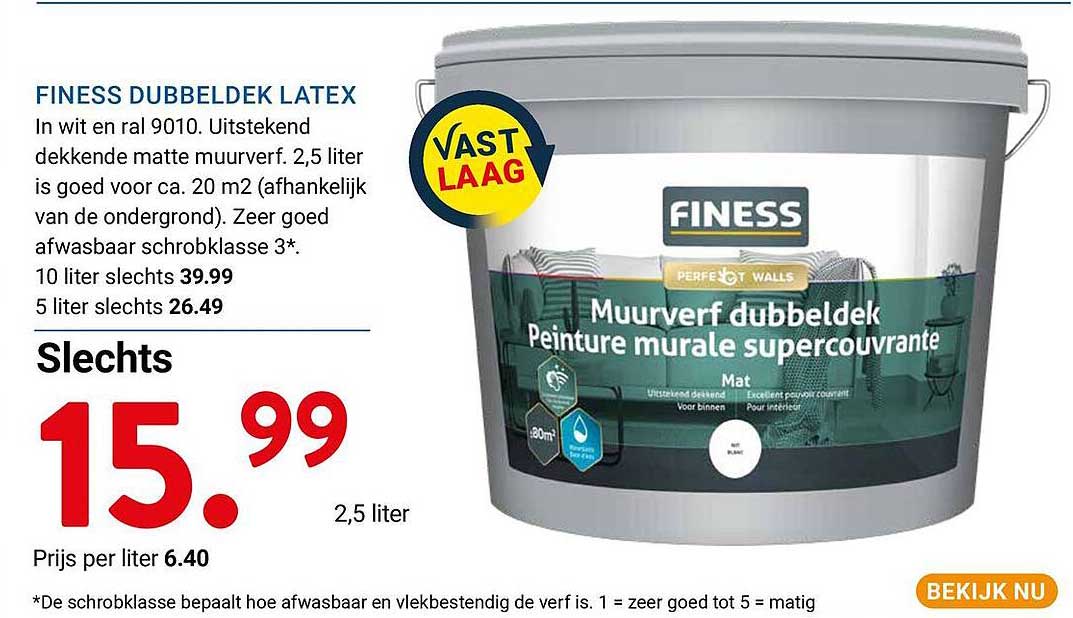 FINESS DUBBELDEK LATEX