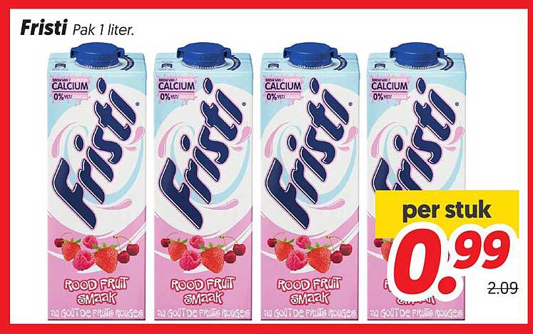 Fristi Pak 1 liter rood fruit smaak