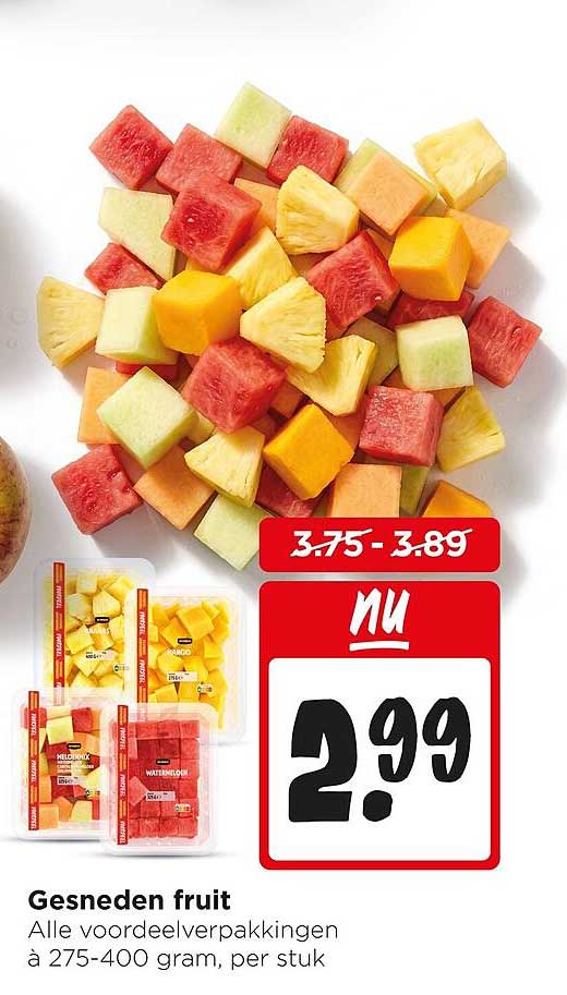Gesneden fruit Alle voordeelverpakkingen à 275-400 gram, per stuk