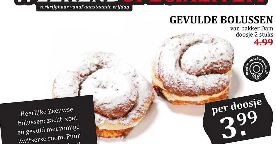 GEVULDE BOLUSSEN van bakker Dam doosje 2 stuks