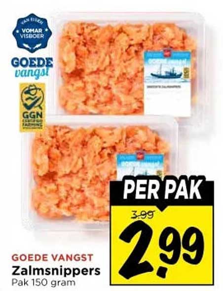 GOEDE VANGST Zalmnippers Pak 150 gram PER PAK