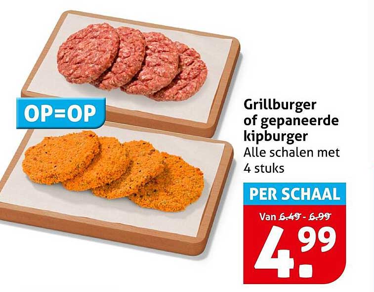 Grillburger of gepaneerde kipburger