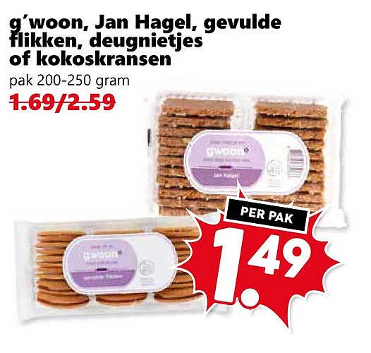 g'woon, Jan Hagel, gevulde flikken, deugnietjes of kokoskransen