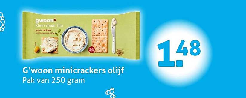 G’woon mincrackers olijf Pak van 250 gram