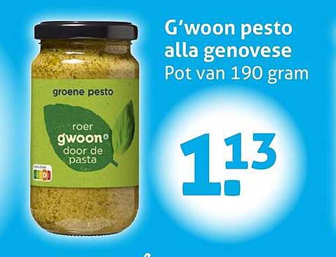 G'woon pesto alla genovese Pot van 190 gram