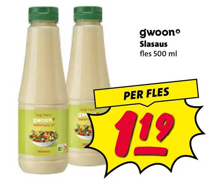 g'woon Slasaus fles 500 ml