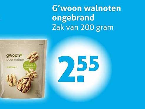 G’woon walnoten ongeband Zak van 200 gram
