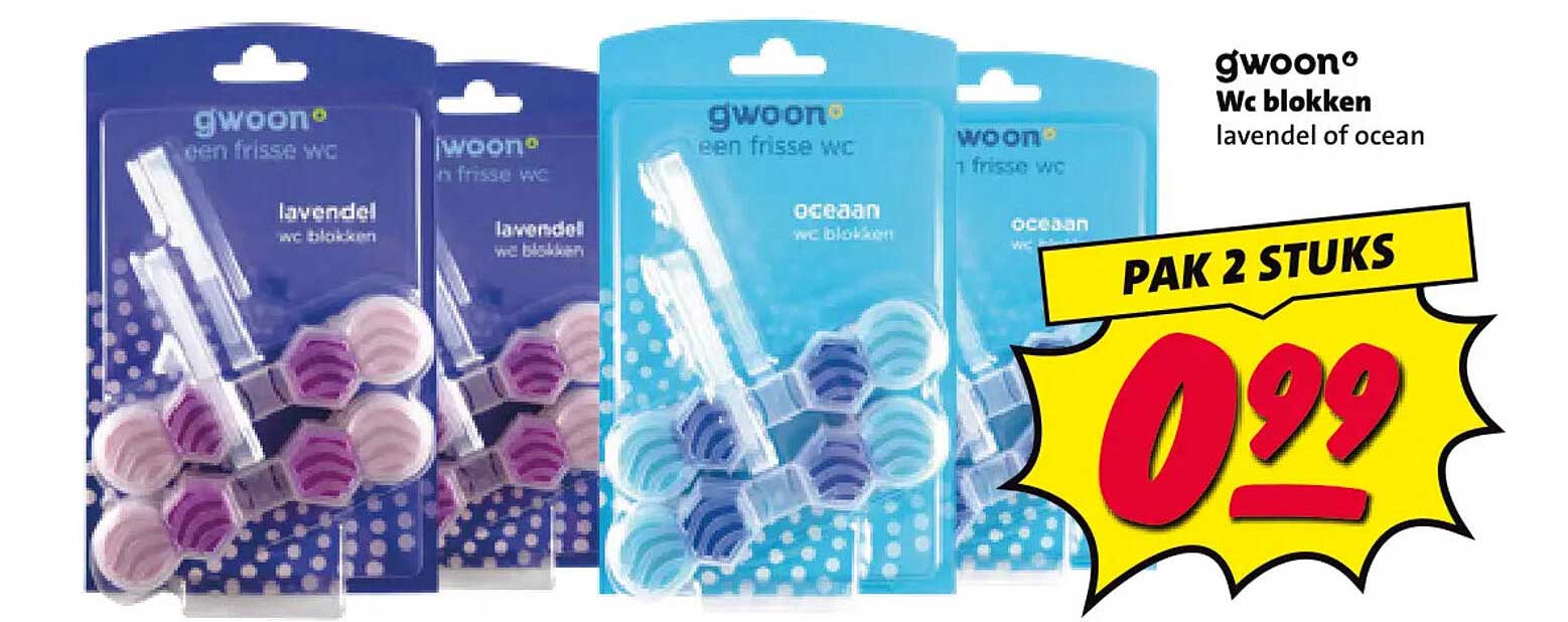 g'woon Wc blokken lavendel of ocean PAK 2 STUKS