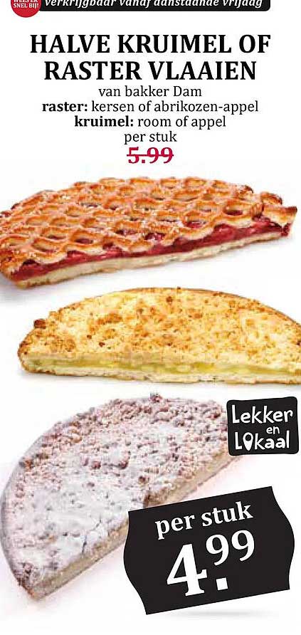 HALVE KRUMEL OF RASTER VLAAIEN