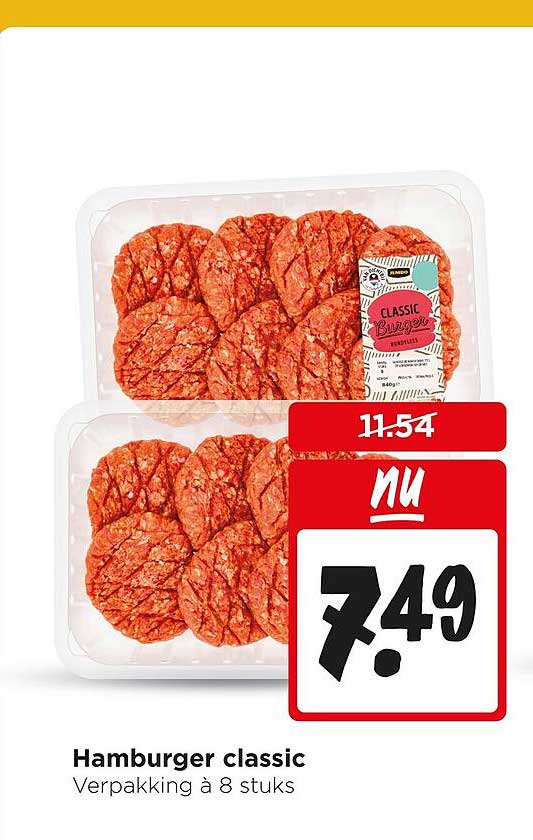 Hamburger classic Verpakking à 8 stuks