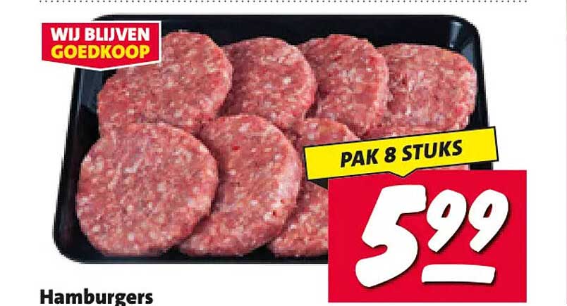 Hamburgers PAK 8 STUKS