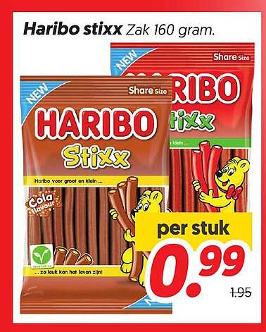 Haribo stixx Zak 160 gram.