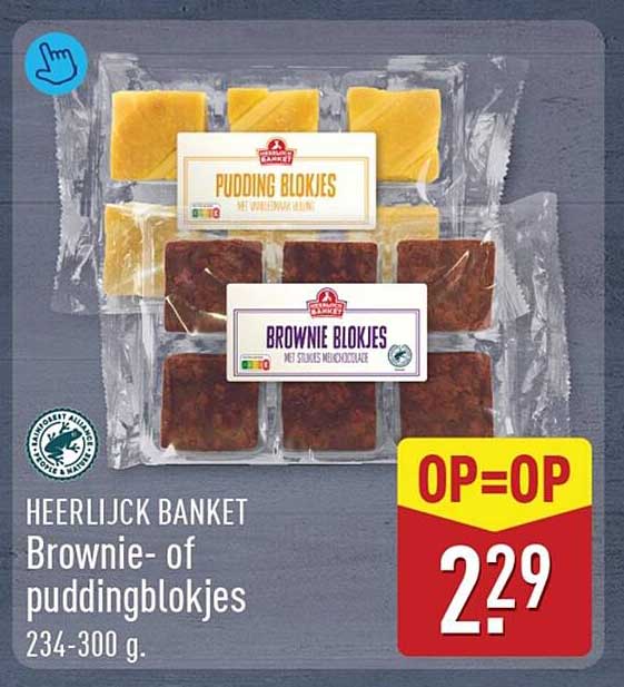 Heerlijk Banket Brownie- of puddingblokjes OP=OP