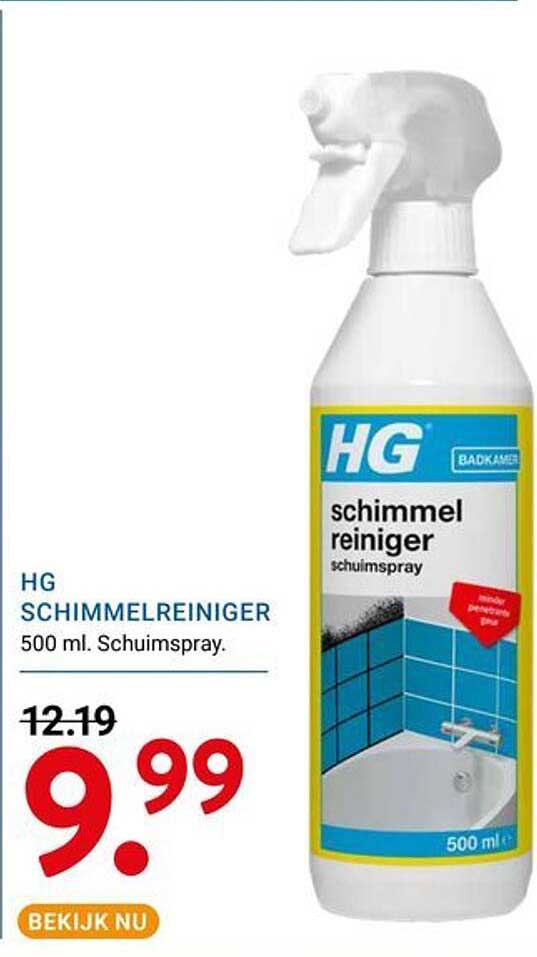 HG schimmelreiniger 500 ml. Schuimspray.