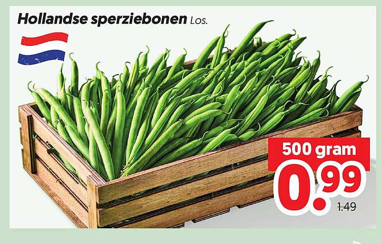 Hollandse sperziebonen Los.