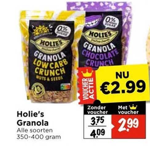 Hollie’s Granola Alle soorten 350-400 gram