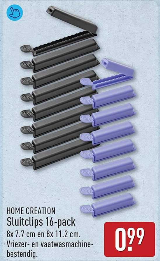 HOME CREATION Sluitclips 16-pack