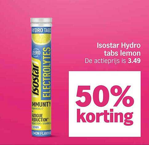 Isostar Hydro tabs lemon 50% korting