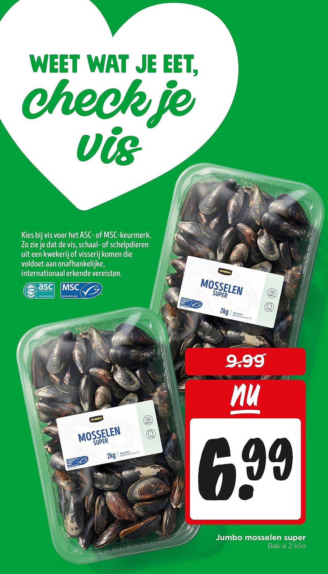 Jumbo mosselen super Bak à 2 kilo