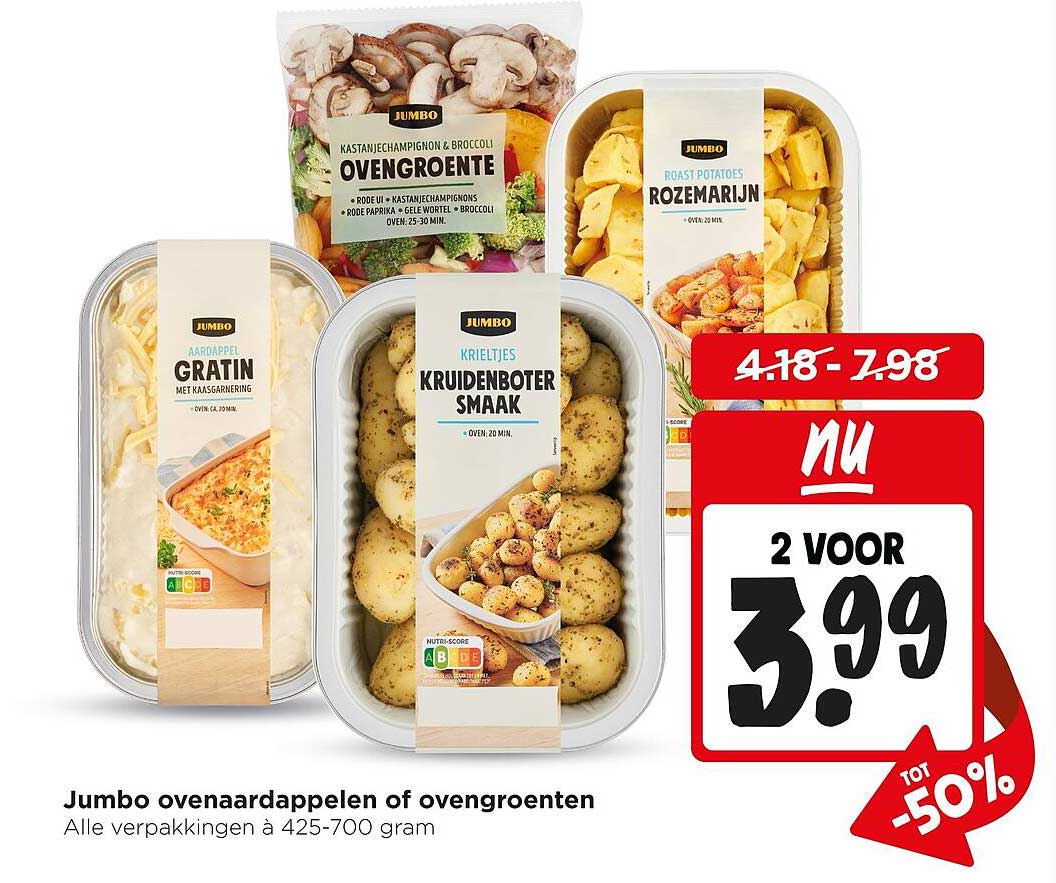 Jumbo ovenaardappelen of ovengroenten