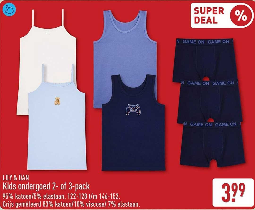 Kids ondergoed 2- of 3-pack