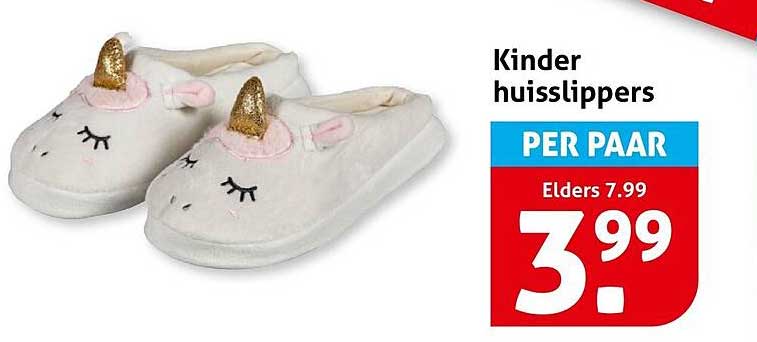 Kinder huisslippers PER PAAR