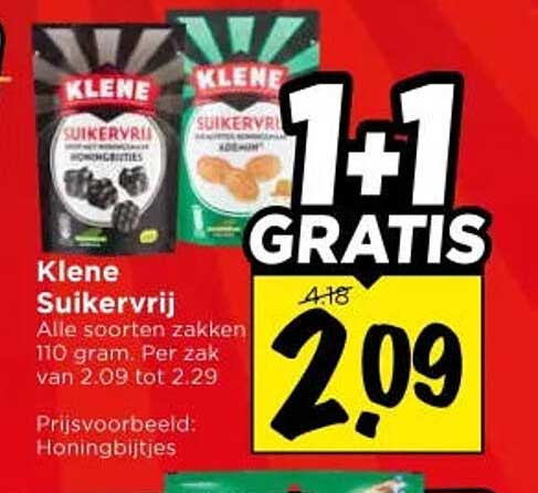 Klene Suikervrij 1+1 GRATIS