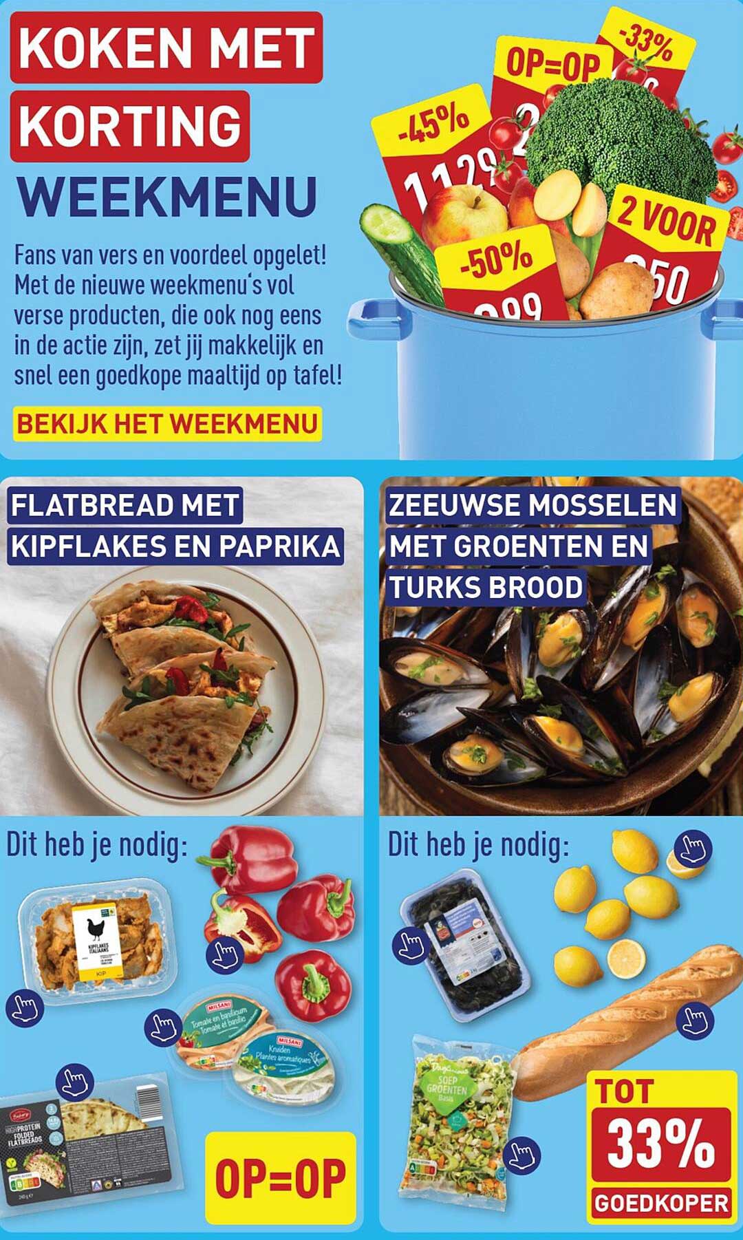 KOKEN MET KORTING WEEKMENU