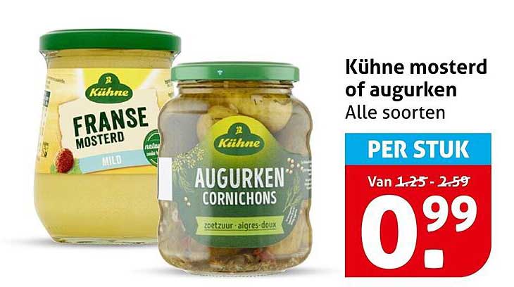 Kühne mosterd of augurken Alle soorten PER STUK