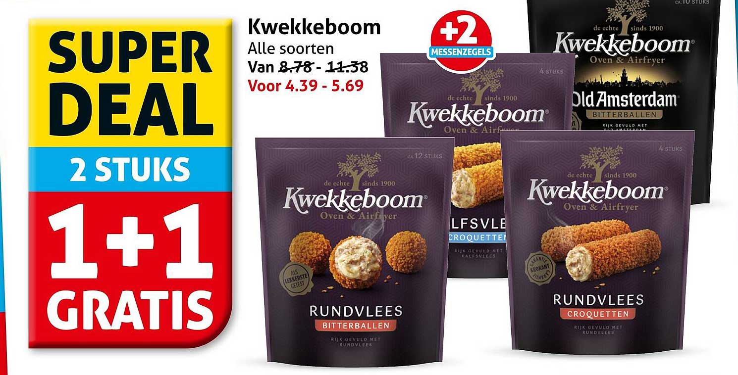 Kwekkeboom Alle soorten 1+1 GRATIS