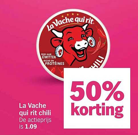 La Vache qui rit chili 50% korting