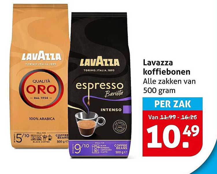 Lavazza koffiebonen Alle zakken van 500 gram PER ZAK
