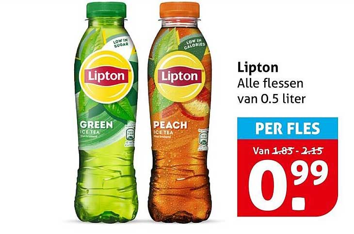 Lipton Alle flessen van 0.5 liter PER FLES