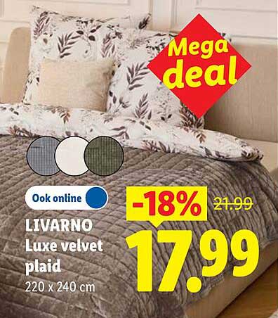 LIVARNO Luxe velvet plaid 220 x 240 cm