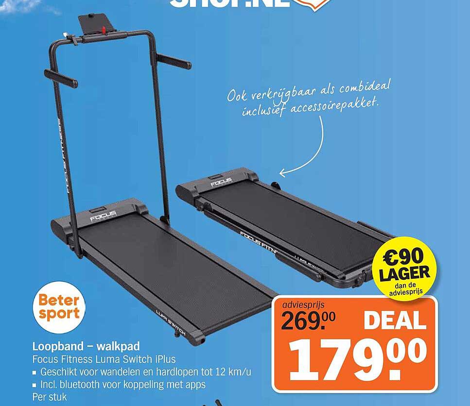 Loopband – walkpad Focus Fitness Luma Switch iPlus