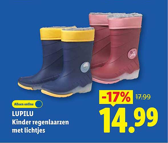LUPILU Kinder regenlaarzen met lichtjes