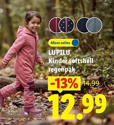 LUPILU Kinder softshell regenpak