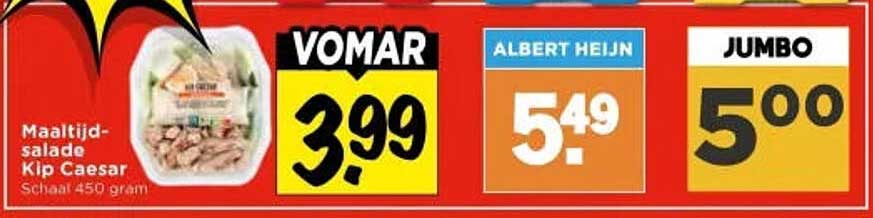 Maaltijdsalade Kip Caesar Schaal 450 gram