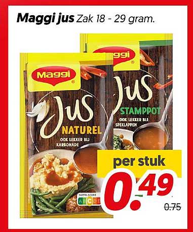 Maggi jus Zak 18 - 29 gram.