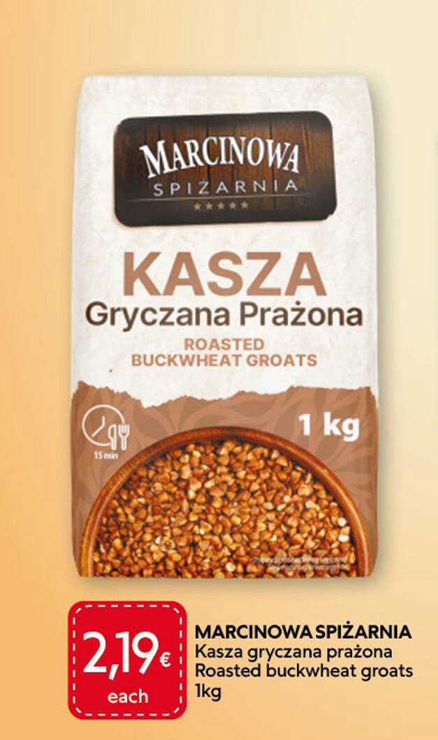 MARCINOWA SPIŻARNIA Kasza gryczana prażona Roasted buckwheat groats 1kg