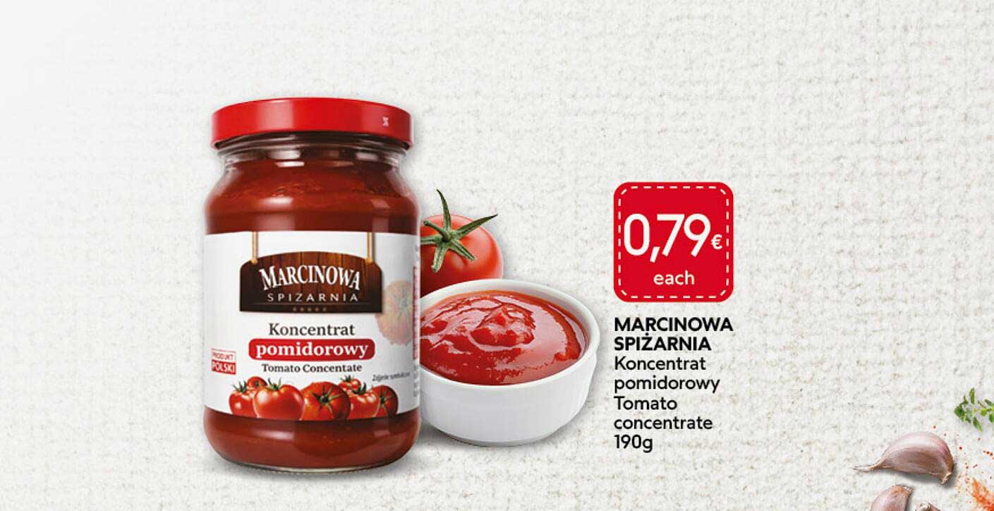MARCINOWA SPIŻARNIA Koncentrat pomidorowy Tomato concentrate 190g